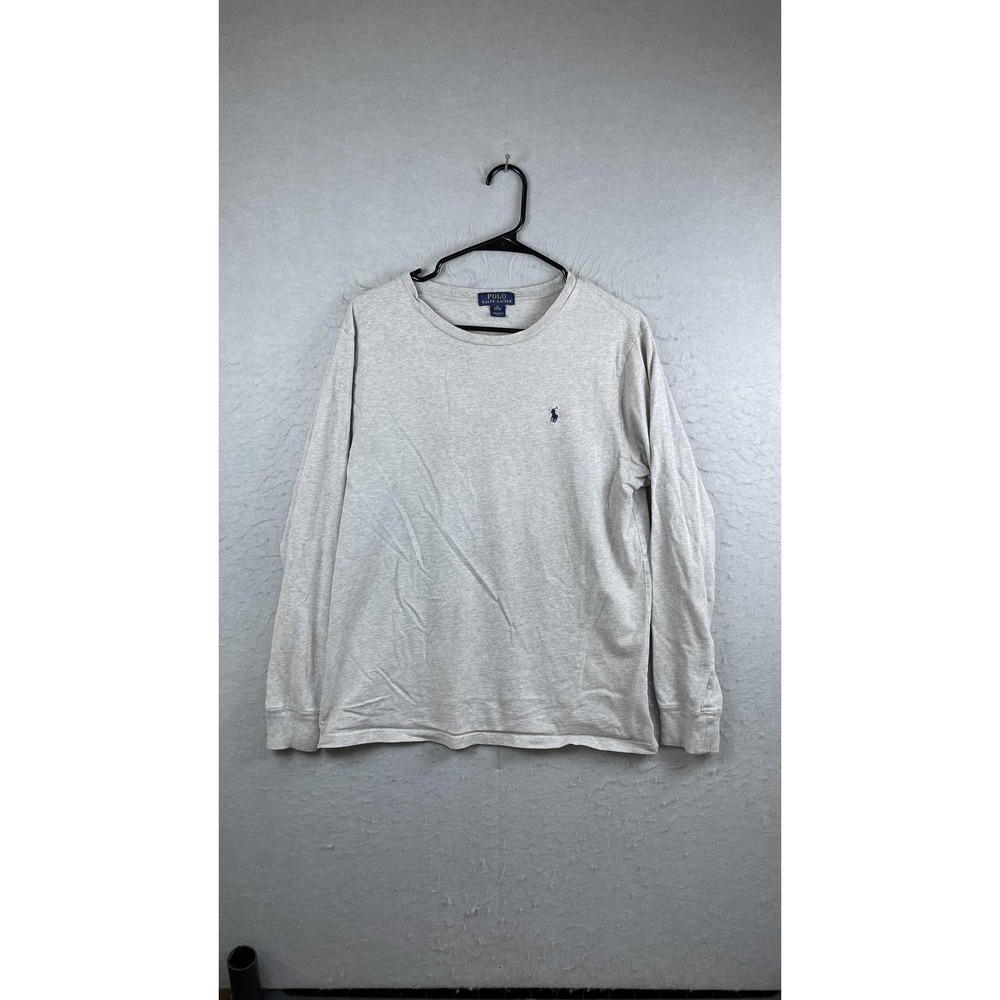 Polo‎ Ralph Lauren Shirt Boys XL 18-20 Gray Long Sleeve Crewneck Pony Logo Tee